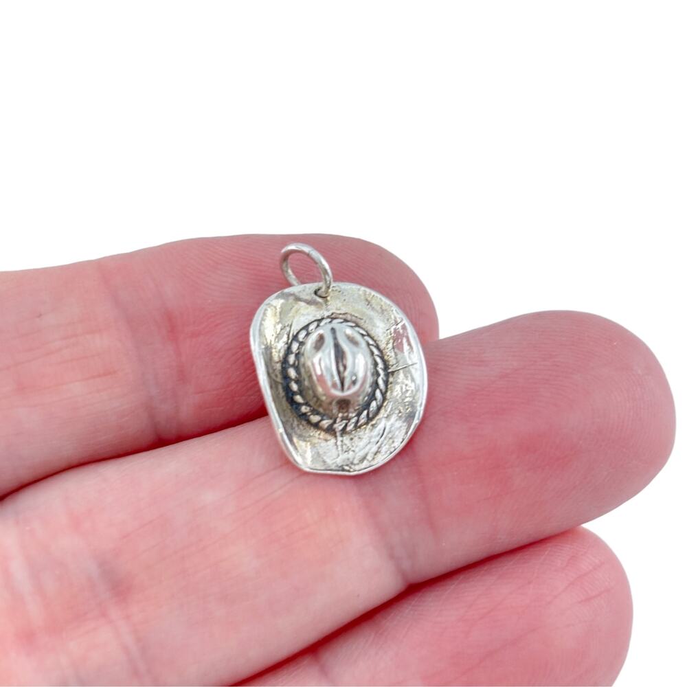 Vintage Sterling Silver Cowboy Hat Charm Pendant
